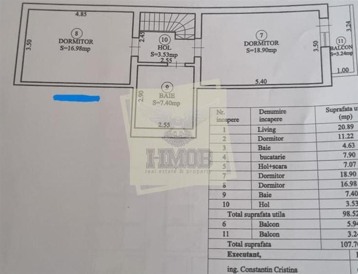 Apartament  4 camere 2 bai si loc parcare zona Valea Aurie - 32