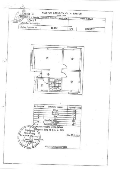 Casă cu 4 camere decomandat cu Teren 235 Mp în Brănești