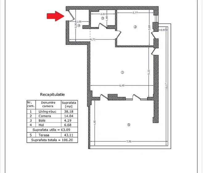 Apartament nZEB cu Terasa 2 Camere Pompa Caldura | Panouri - 4