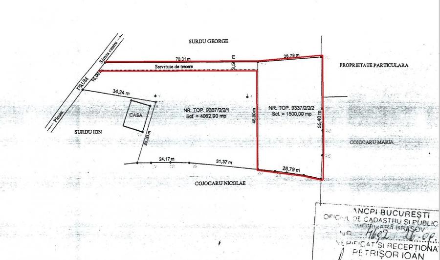 Teren Construcții intravilan de 1500 mp, în Șirnea