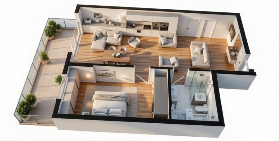 OPORTUNITATE! Ansamblu NZEB! 2 Camere si terasa, Dambul-Rotu - 3