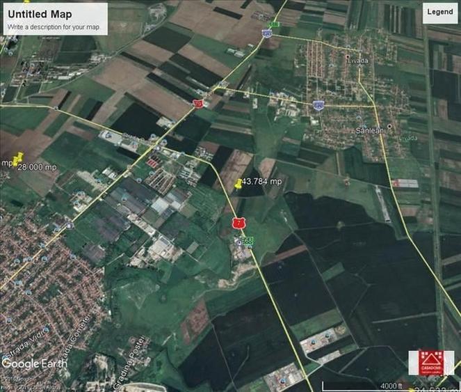 Teren agricol extravilan de 43784 mp, în Exterior Nord