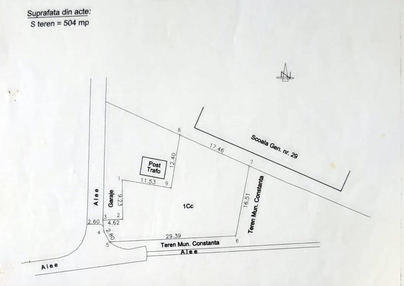 Teren Construcții intravilan de 504 mp, în Tomis Nord