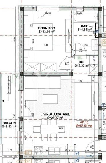 Apartament cu 2 camere semidecomandat în Giroc