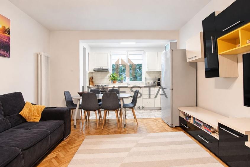 Apartament cu 3 camere semidecomandat, mobilat în Plopilor