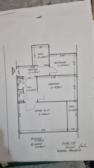 Apartament cu 2 camere decomandat în Titan