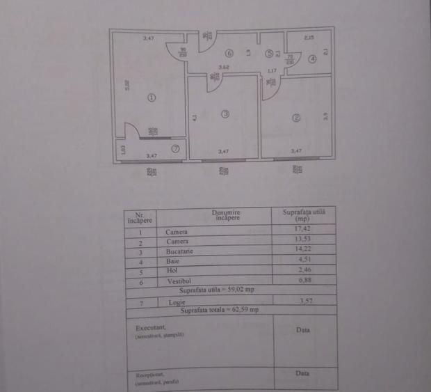 Apartament cu 2 camere decomandat în Apusului