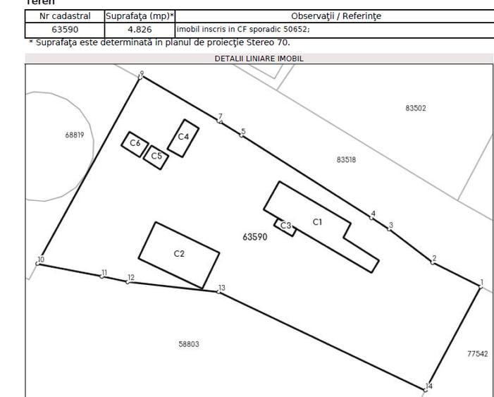 Teren Construcții intravilan de 4826 mp, în Aghireșu-Fabrici