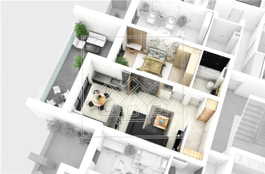 Apartament cu 2 camere nedecomandat în Exterior Vest