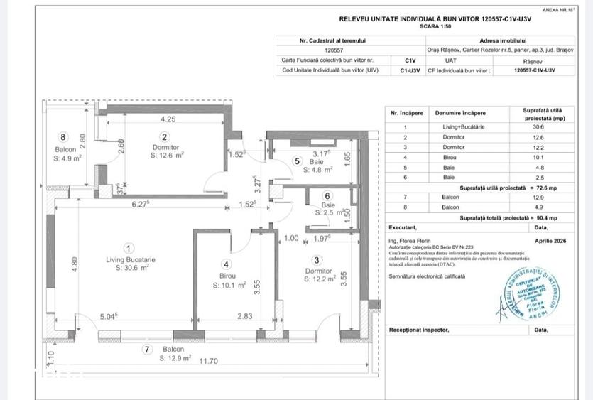 Apartament cu 3 camere în Râșnov