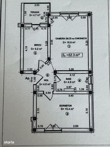 Apartament cu 3 camere în Moșnița Nouă