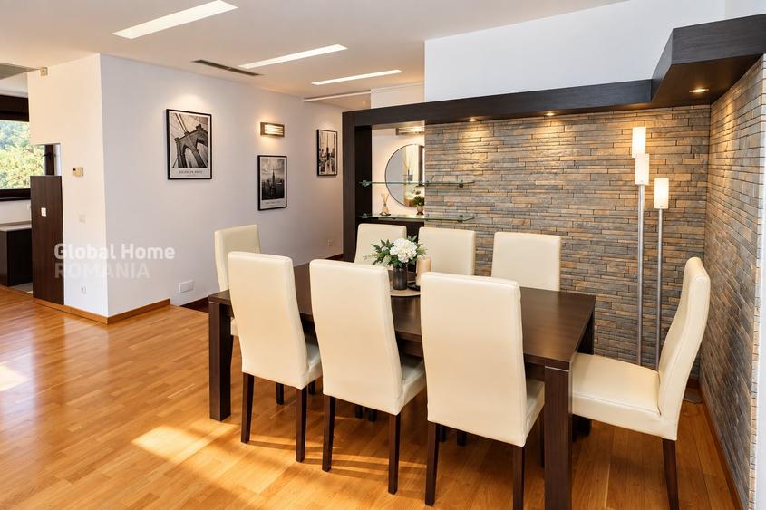 Apartament cu 5 camere decomandat, mobilat în Herăstrău