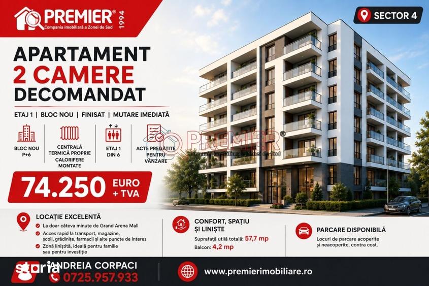 OFERTA LIMITATA | Apartament 2 camere decomandat | Bloc nou | Langa - 5