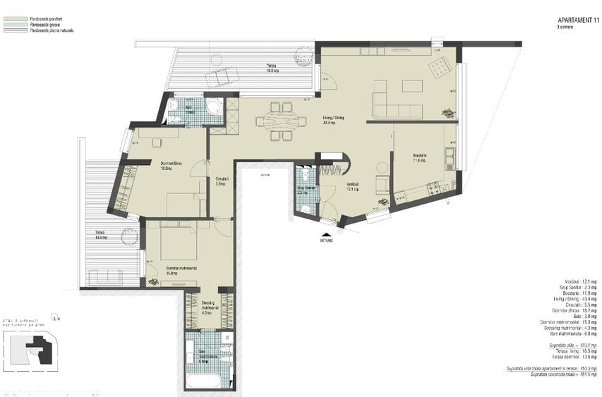 Apartament cu 3 camere decomandat în Central