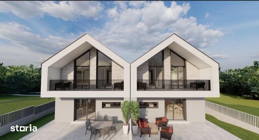 Teren autorizat pt. casa cuplata, 722 mp, front 20 ml, Campenesti - 3