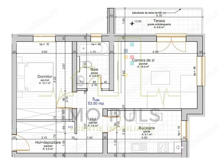 Apartament cu 2 camere decomandat în Girocului