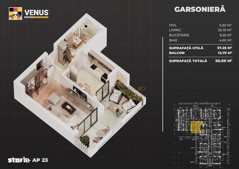 Metrou Aparatorii Patriei -Garsoniera decomandata de vanzare, Sector 4 - 8