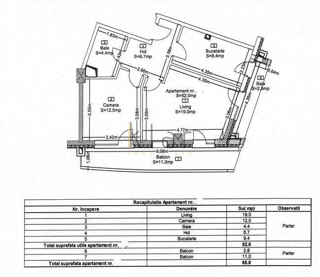Apartament cu 2 camere decomandat în Zorilor