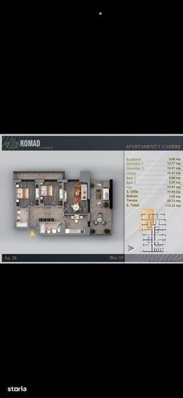 Apartament 3 camere84,49 mp|Compartimentare excelenta | Premium - 1