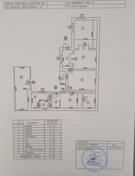 Casă individuală cu 3 camere cu Canalizare în Rahova