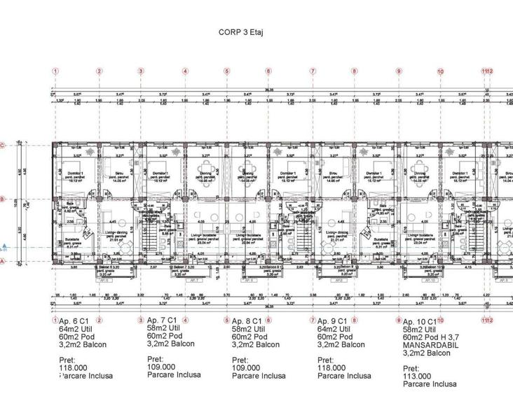 Apartament cu 3 camere în Rediu
