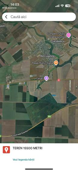 Teren de 15500 mp, în Belciugatele