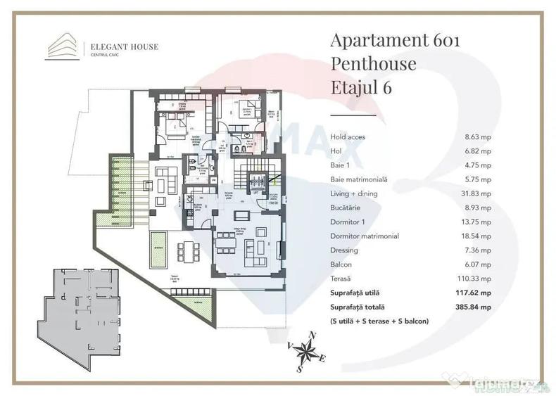Apartament cu 3 camere decomandat în 15 Noiembrie
