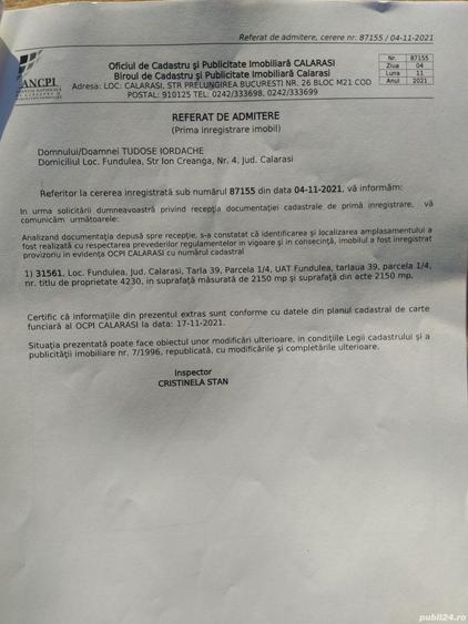 Teren de 2150 mp, în Central
