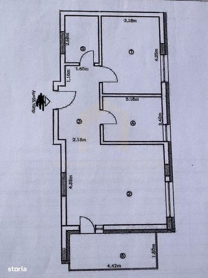 Apartament cu 2 camere în Andrei Mureșanu