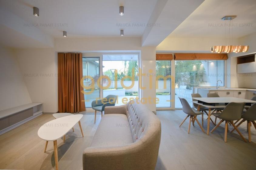 Apartament cu 3 camere semidecomandat, mobilat în Pipera