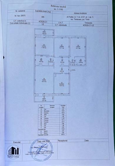 Apartament cu 4 camere decomandat în Lipovei