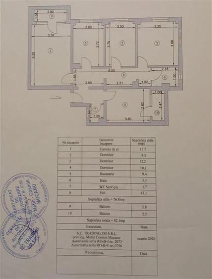 Apartament cu 4 camere decomandat în Viziru 3