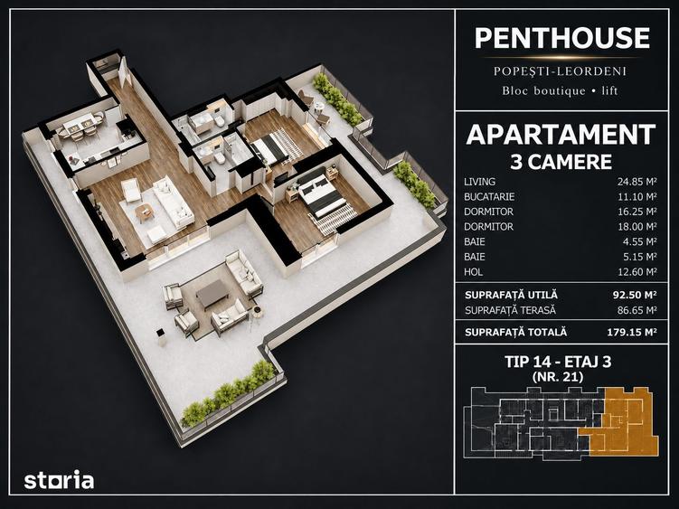 Apartament cu 3 camere în Central — fotografia 3