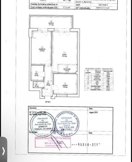 Apartament cu 3 camere semidecomandat în Unirii