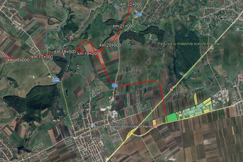 Teren Construcții intravilan de 155000 mp, în Prejmer