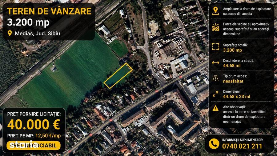 Teren de 3200 mp, în Vitrometan