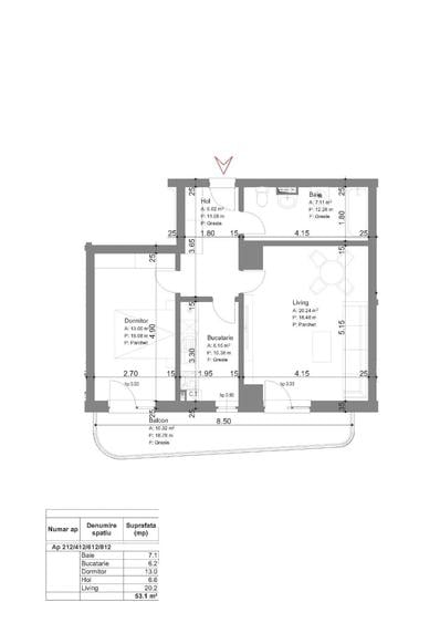 Apartament cu 2 camere decomandat în Alexandru cel Bun