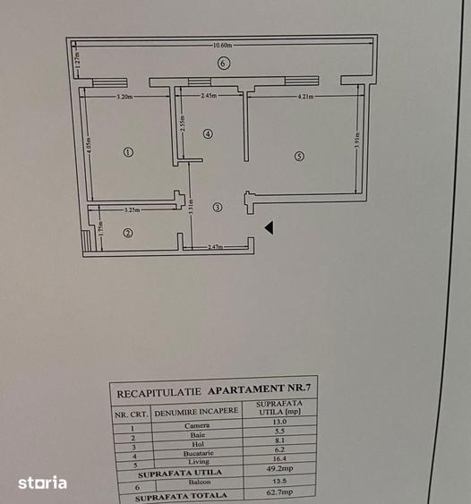 Apartament cu 2 camere în Bucium