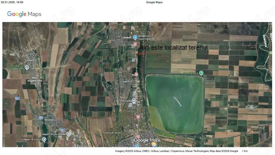 Teren de 6000 mp, în Vânători