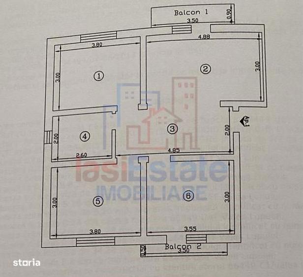 Apartament cu 3 camere decomandat, mobilat în Valea Lupului