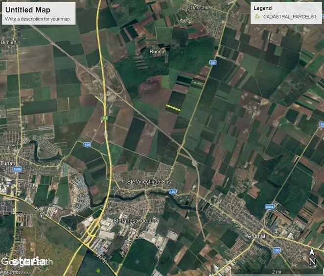 Teren de 17000 mp, în Ștefăneștii de Jos