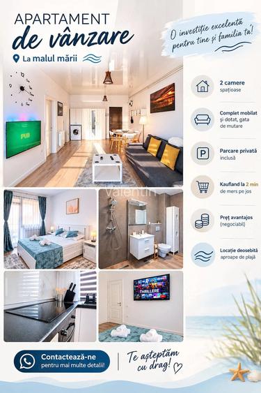De vanzare apartament cu 2 camere situat in Mamaia Nord