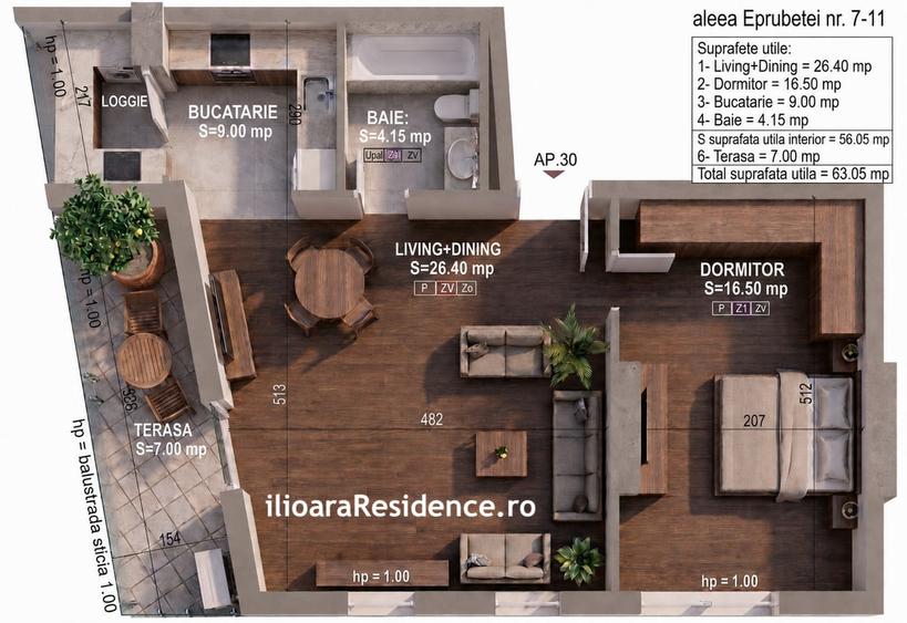 Apartament cu 2 camere decomandat în Nicolae Grigorescu
