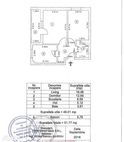 Apartament cu 2 camere decomandat în Cotroceni