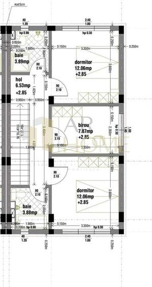 Duplex cu 4 camere cu Canalizare în Central