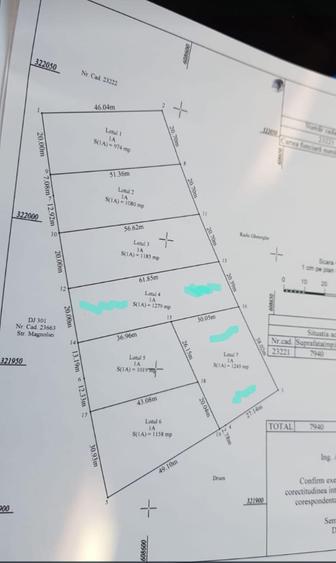 Teren Construcții intravilan de 1279 mp, în Fundeni