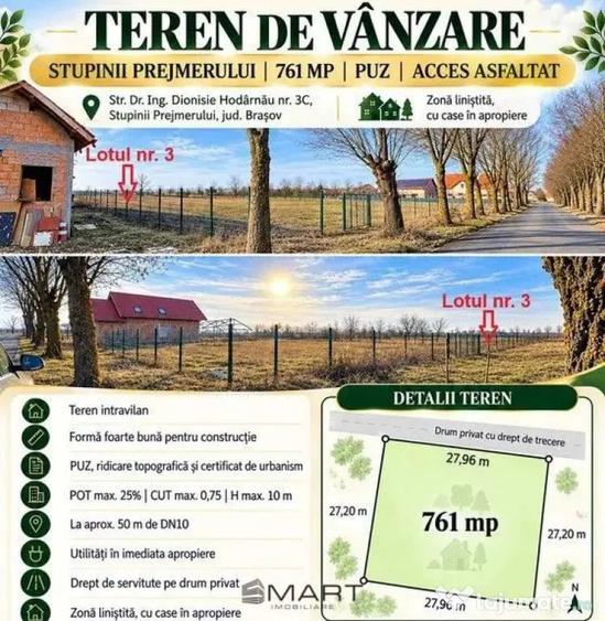 Teren Stupinii Prejmerului 761 mp - Stupinii Prejmerului (Brasov) - 1