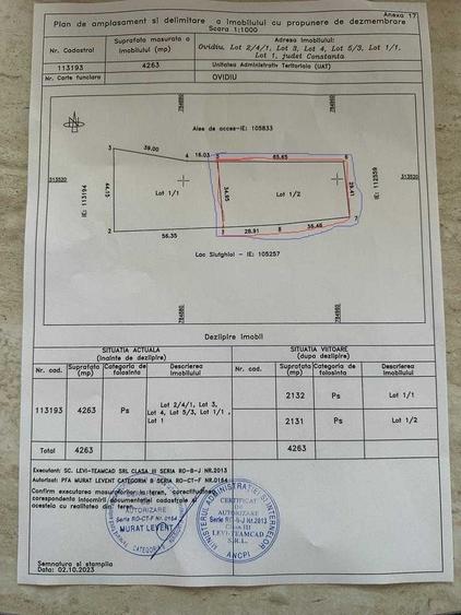 Teren de 2231 mp, în Exterior Vest