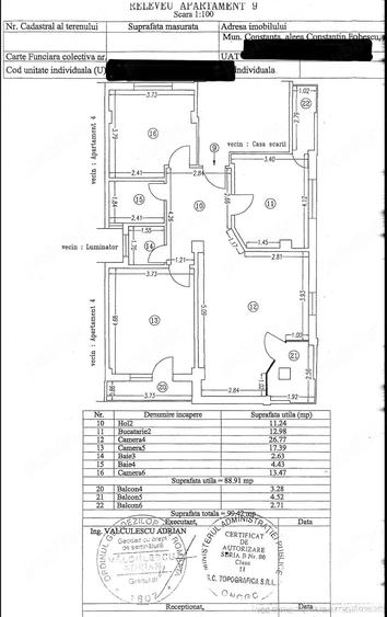 Apartament cu 3 camere decomandat, mobilat în Central