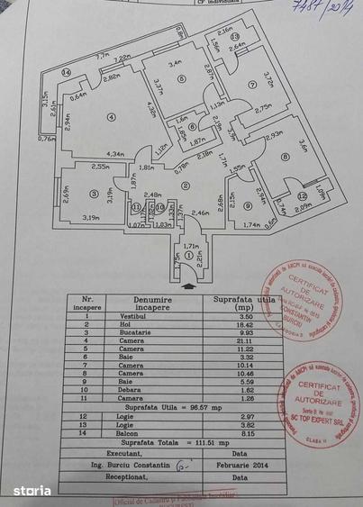 Apartament cu 4 camere decomandat în Centrul Istoric